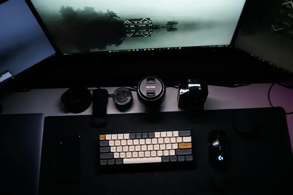 Modern workspace setup for a professional virtual assistant